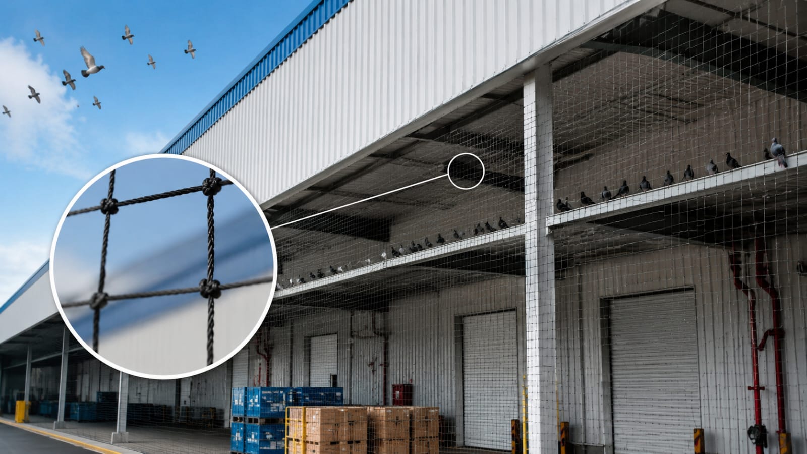 Industrial pigeon nets